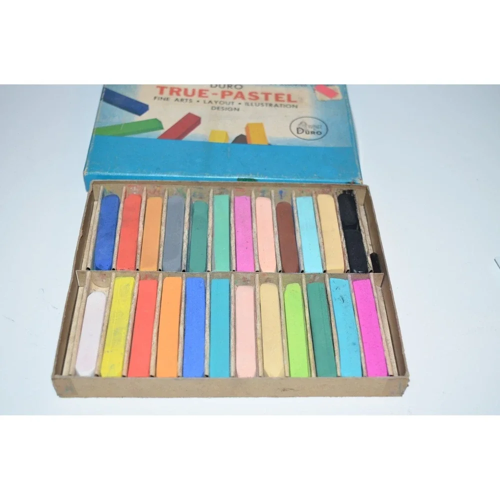Vtg Duro Square Artist Pastels Assorted Colors Made in USA